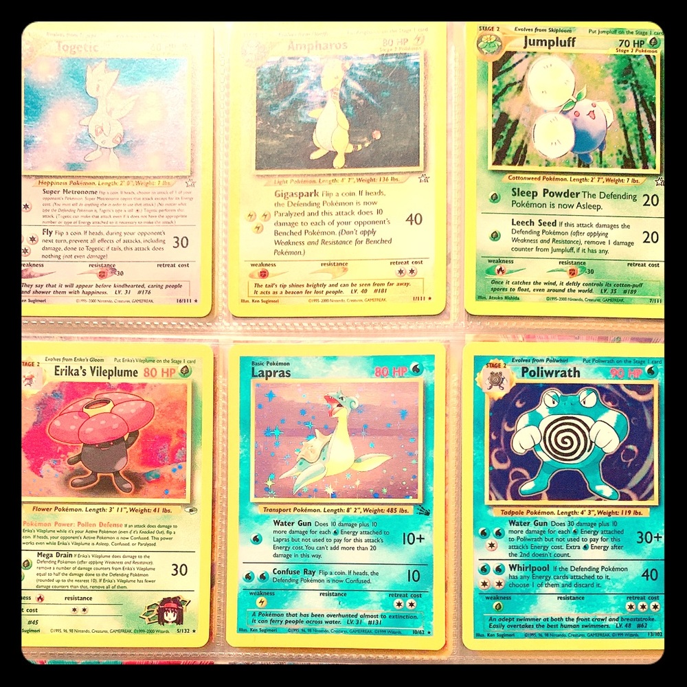 Vintage 1999-2000s Original Holo Pokémon Cards